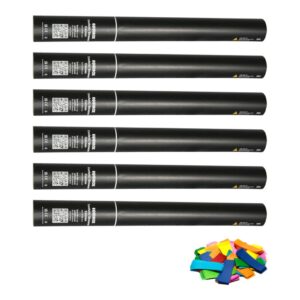 Equinox Handheld Confetti Cannon 50cm Multicoloured - pack of 6