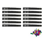 Equinox Electric Confetti Cannon 50cm Multicoloured Metallic PVC (CONF50MM) - pack of 12