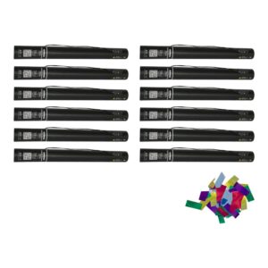 Equinox Electric Confetti Cannon 50cm Multicoloured Metallic PVC (CONF50MM) - pack of 12
