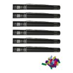Equinox Electric Confetti Cannon 50cm Multicoloured Metallic PVC (CONF50MM) - pack of 6