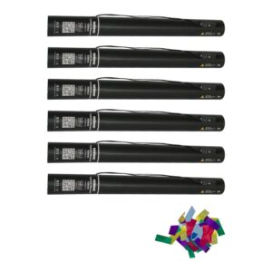 Equinox Electric Confetti Cannon 50cm Multicoloured Metallic PVC (CONF50MM) - pack of 6