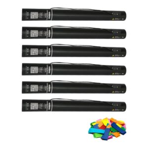 Equinox Electric Confetti Cannon 50cm Multicoloured Slow-Fall Confetti (CONF50MU) - pack of 6
