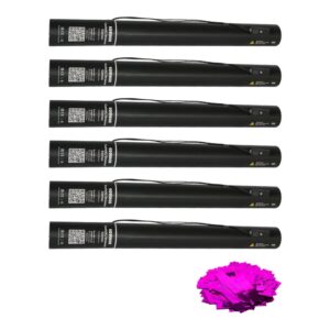 Equinox Electric Confetti Cannon 50cm Pink Metallic PVC Confetti (CONF50PM) - pack of 6