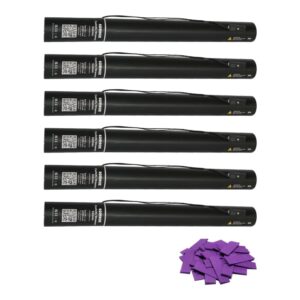 Equinox Electric Confetti Cannon 50cm Purple Slow-Fall Confetti (CONF50PU) - pack of 6