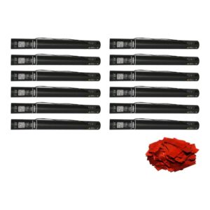 Equinox Electric Confetti Cannon 50cm Red Metallic PVC 55mmØ (CONF50RM) - pack of 12