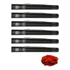Equinox Electric Confetti Cannon 50cm Red Metallic PVC 55mmØ (CONF50RM) - pack of 6