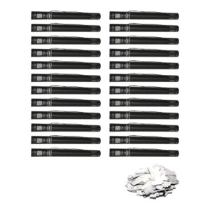 Equinox Electric Confetti Cannon 50cm Silver Metallic PVC Confetti (CONF50SI) - pack of 24