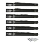 Equinox Electric Confetti Cannon 50cm White and Silver Metallic PVC (CONF50WS) - pack of 6