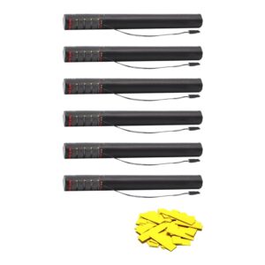 Equinox Electric Confetti Cannon 50cm Yellow Slow-Fall Confetti (CONF50Y) - pack of 6
