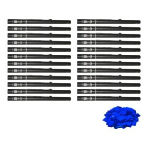 Equinox Electric Confetti Cannon 80cm Blue Metallic PVC 55mmØ (CONF80BM) - pack of 24