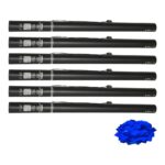 Equinox Electric Confetti Cannon 80cm Blue Metallic PVC 55mmØ (CONF80BM) - pack of 6