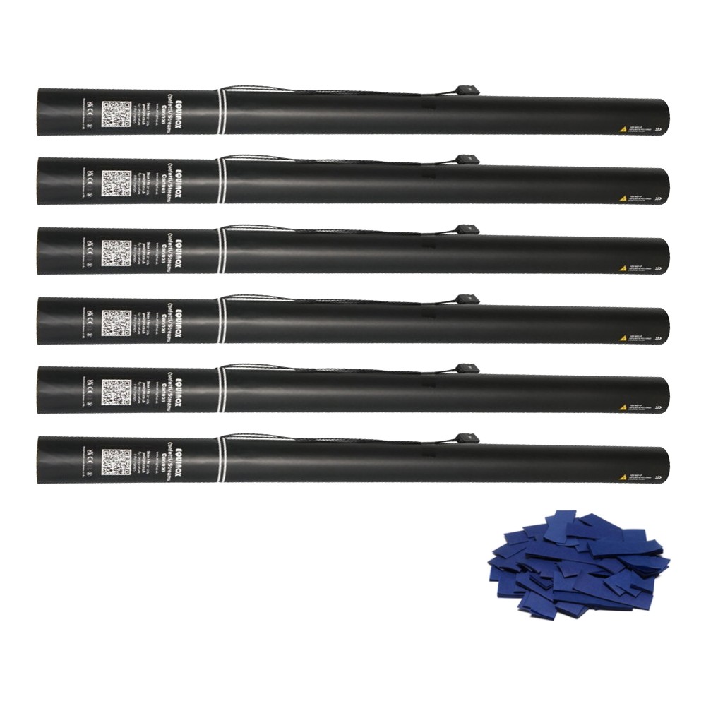 Equinox Electric Confetti Cannon 80cm Dark Blue Slow-Fall Confetti (Pack of 6) Equinox Electric Confetti Cannon 80cm Dark Blue Slow-Fall Confetti - pack of 6
