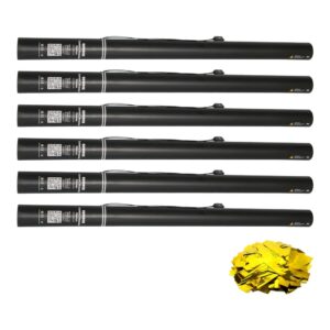 Equinox Electric Confetti Cannon 80cm Gold Metallic PVC 55mmØ (CONF80GO) - pack of 6