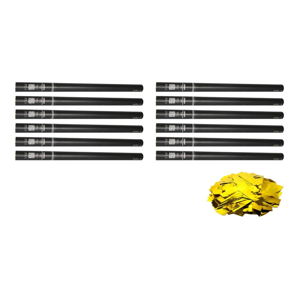 Equinox Handheld Confetti Cannon 80cm Gold Metallic (Pack of 12) Equinox Handheld Confetti Cannon 80cm Gold Metallic - pack of 12