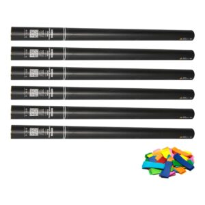 Equinox Handheld Confetti Cannon 80cm Multicoloured - pack of 6