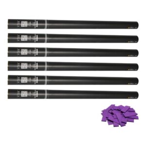 Equinox Handheld Confetti Cannon 80cm Purple - pack of 6