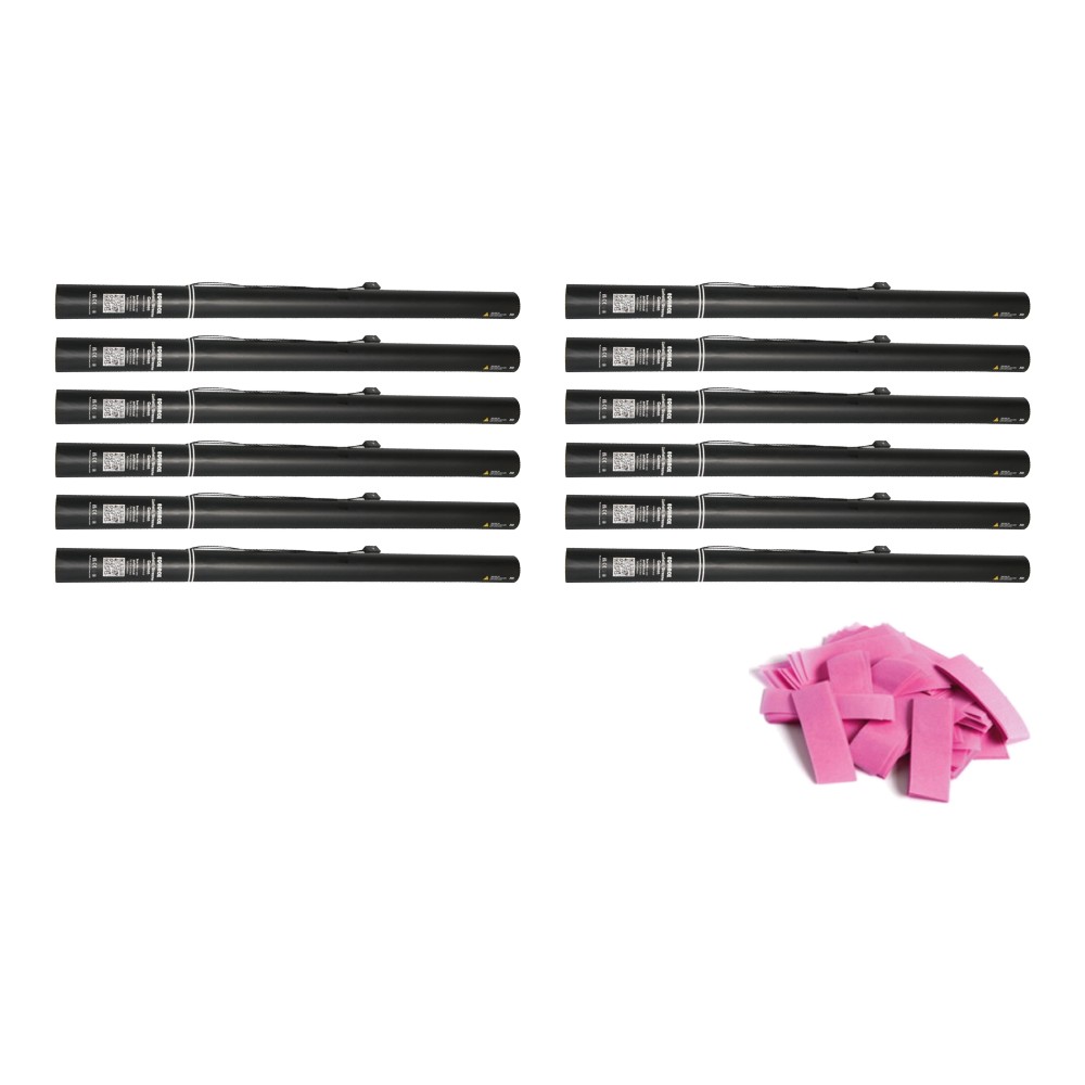 Equinox Electric Confetti Cannon 80cm Pink Slow-Fall Confetti (Pack of 12) Equinox Electric Confetti Cannon 80cm Pink Slow-Fall Confetti - pack of 12