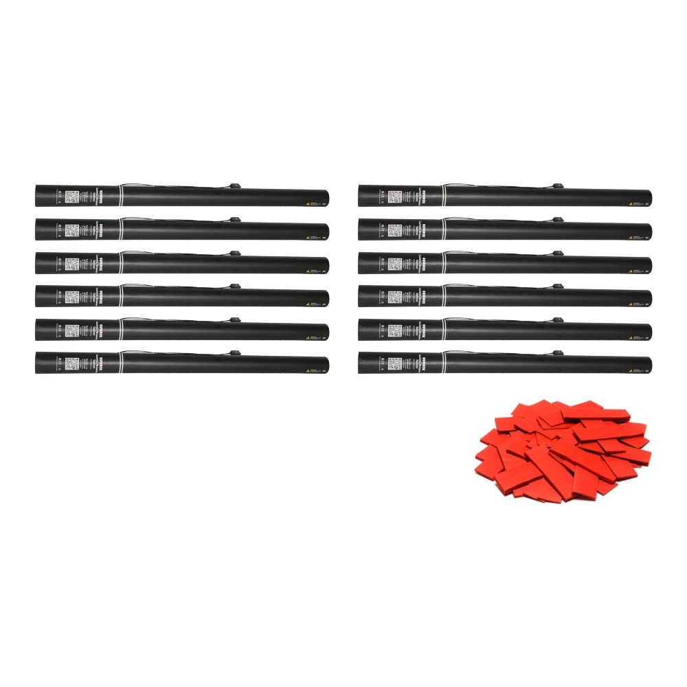 Equinox Electric Confetti Cannon 80cm Red Slow-Fall Confetti (Pack of 12) Equinox Electric Confetti Cannon 80cm Red Slow-Fall Confetti - pack of 12