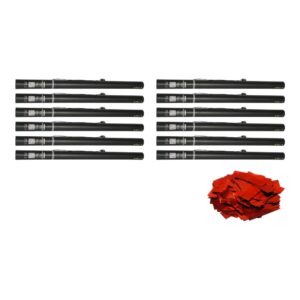 Equinox Electric Confetti Cannon 80cm Red Metallic PVC Pre-Filled (CONF80RM) - pack of 12