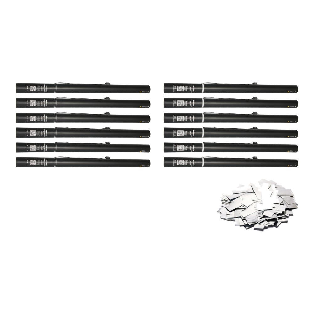 Equinox Electric Confetti Cannon 80cm Silver Metallic PVC Pre-Filled (CONF80SI) (Pack of 12) Equinox Electric Confetti Cannon 80cm Silver Metallic PVC Pre-Filled (CONF80SI) - pack of 12
