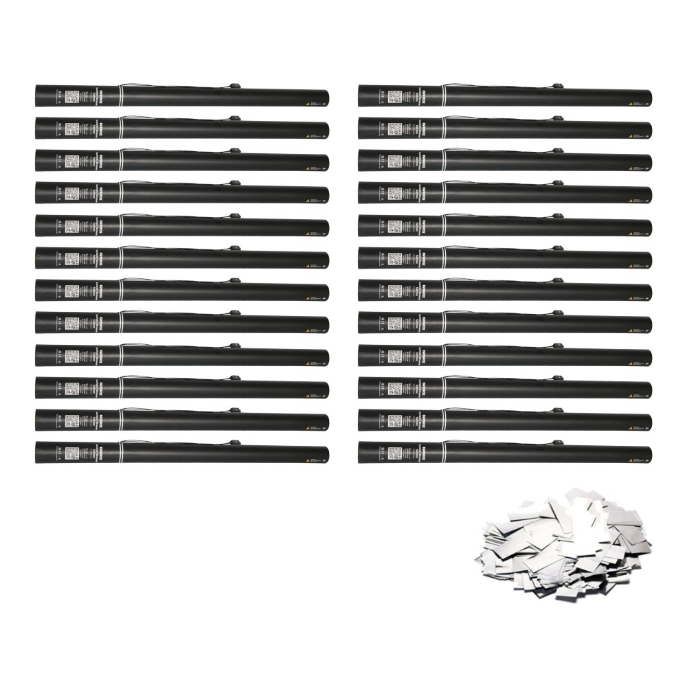 Equinox Electric Confetti Cannon 80cm Silver Metallic PVC Pre-Filled (CONF80SI) (Pack of 24) Equinox Electric Confetti Cannon 80cm Silver Metallic PVC Pre-Filled (CONF80SI) - pack of 24