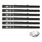 Equinox Electric Confetti Cannon 80cm Silver Metallic PVC Pre-Filled (CONF80SI) - pack of 6