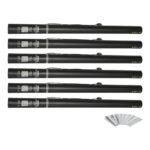 Equinox Electric Confetti Cannon 80cm White and Silver Metallic (CONF80WS) - pack of 6