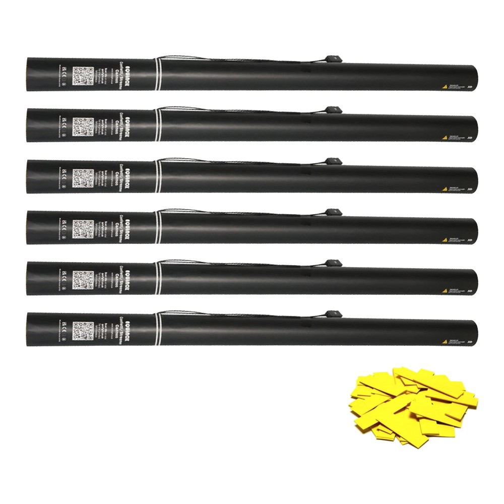 Equinox Electric Confetti Cannon 80cm Yellow Slow-Fall Confetti (Pack of 6) Equinox Electric Confetti Cannon 80cm Yellow Slow-Fall Confetti - pack of 6