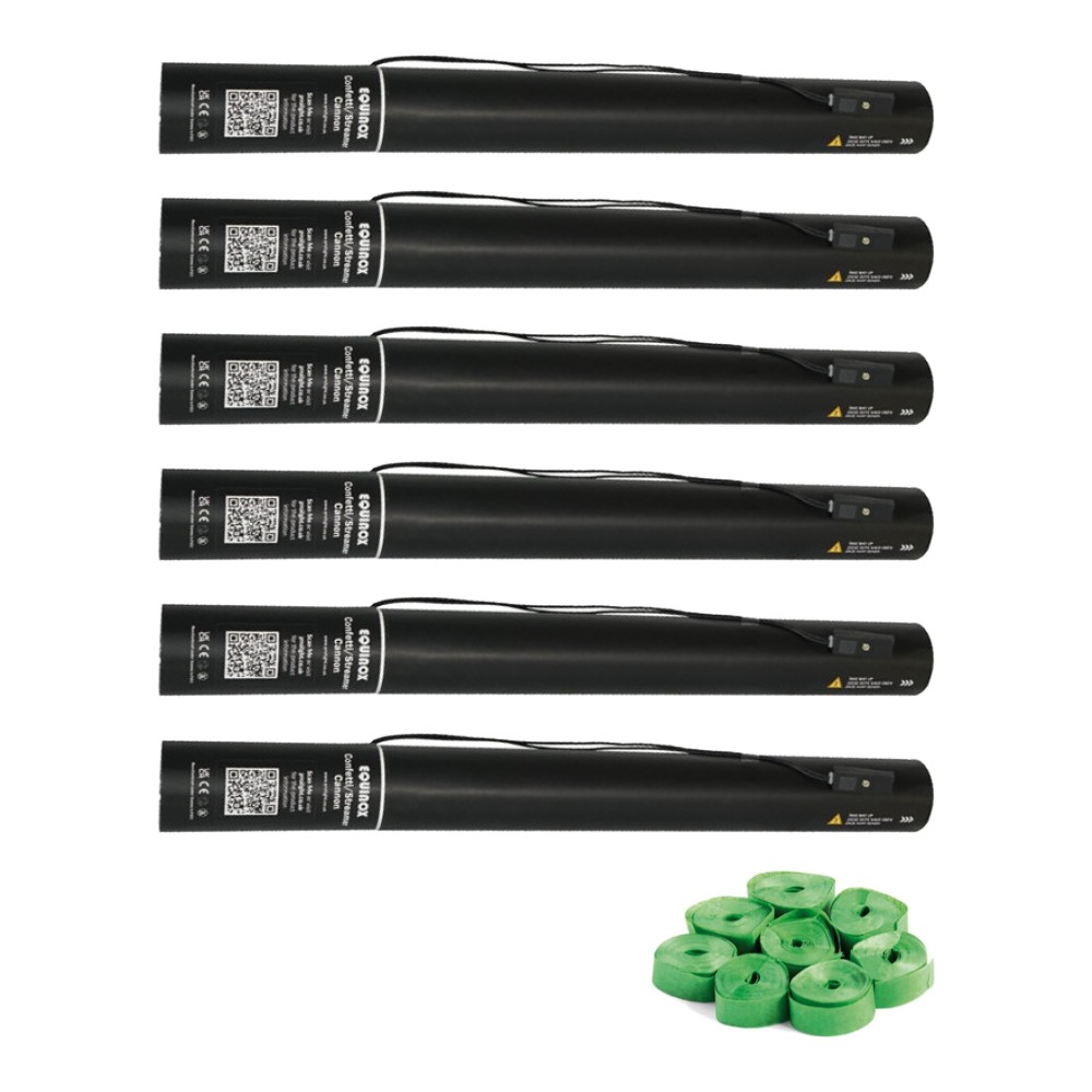 Equinox Electric Streamer Cannon 50cm Dark Green (Pack of 6) Equinox Electric Streamer Cannon 50cm Dark Green - pack of 6