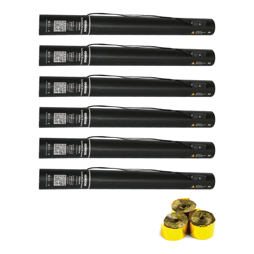 Equinox Electric Streamer Cannon 50cm Gold Metallic (Pack of 6) Equinox Electric Streamer Cannon 50cm Gold Metallic - pack of 6