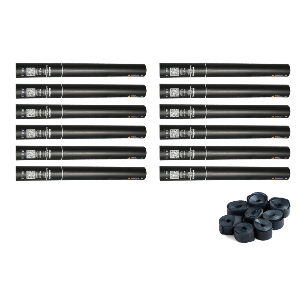 Equinox Handheld Streamer Cannon 50cm Black (Pack of 12) Equinox Handheld Streamer Cannon 50cm Black - pack of 12