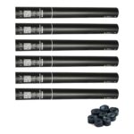 Equinox Handheld Streamer Cannon 50cm Black - pack of 6