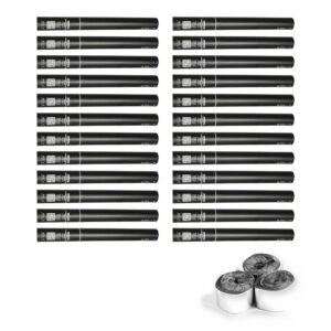Equinox Handheld Streamer Cannon 50cm Silver Metallic - pack of 24