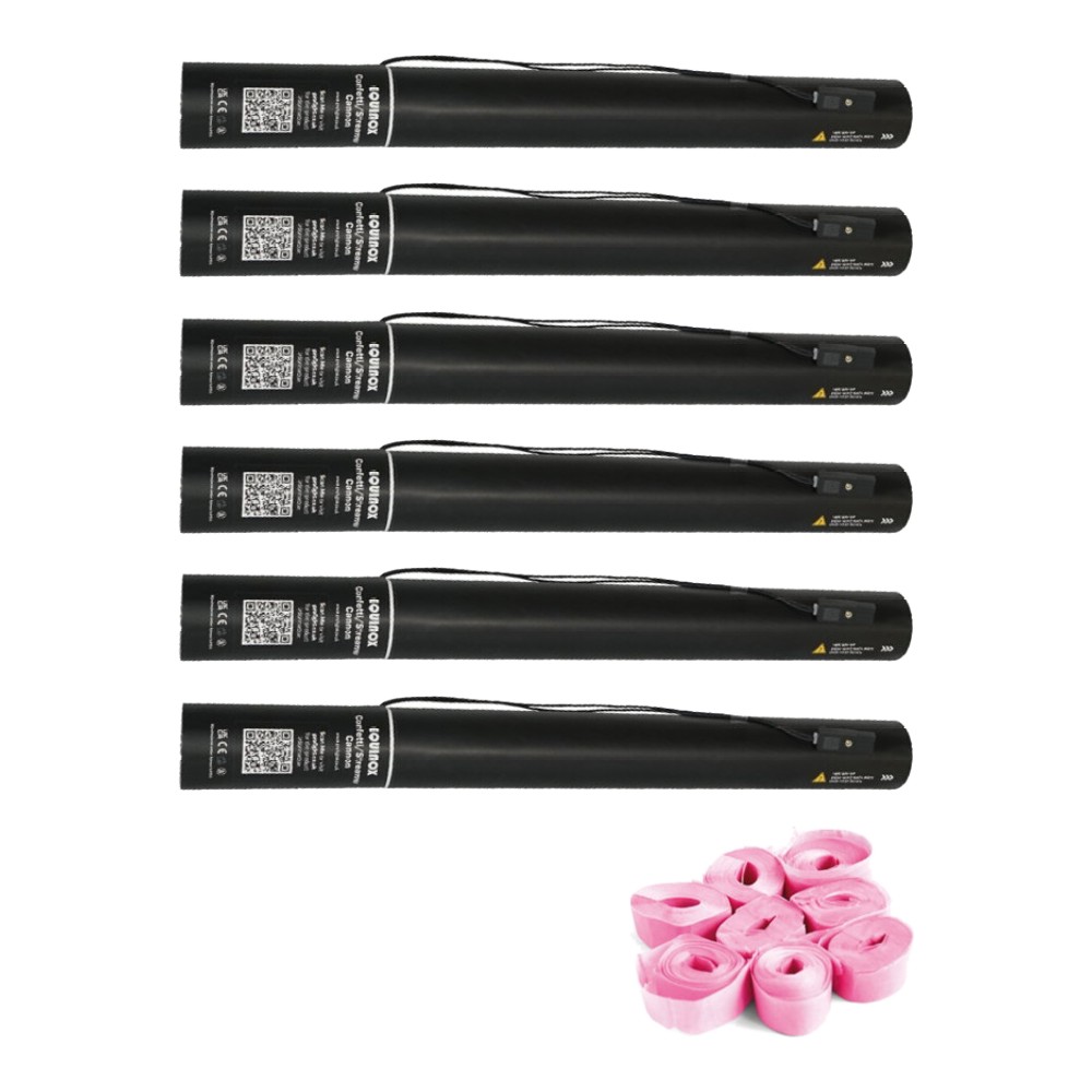 Equinox Electric Streamer Cannon 50cm Pink (Pack of 6) Equinox Electric Streamer Cannon 50cm Pink - pack of 6
