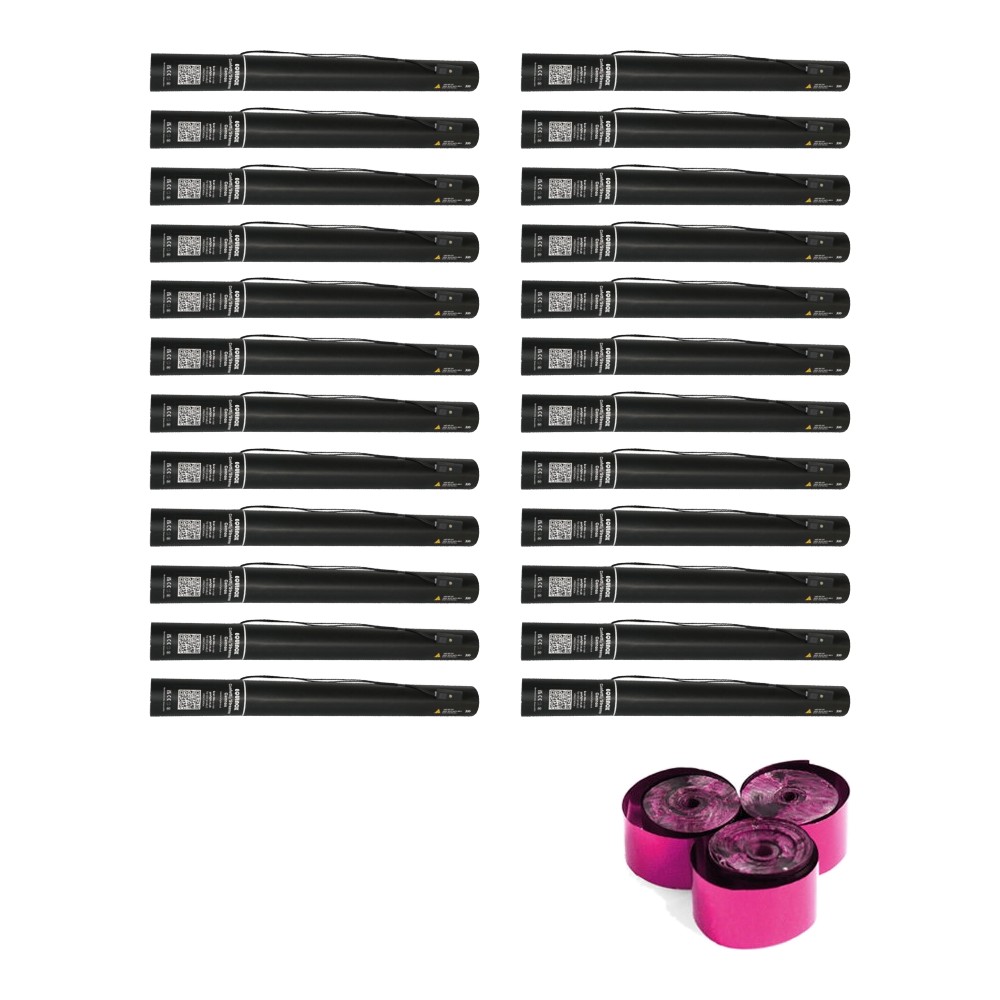 Equinox Electric Streamer Cannon 50cm Pink Metallic (Pack of 24) Equinox Electric Streamer Cannon 50cm Pink Metallic - pack of 24