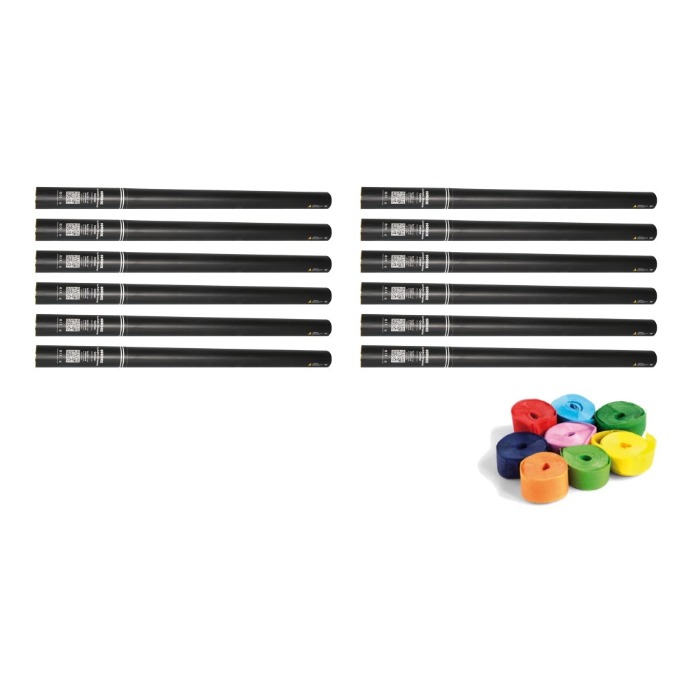 Equinox Handheld Streamer Cannon 80cm Multicoloured (Pack of 12) Equinox Handheld Streamer Cannon 80cm Multicoloured - pack of 12