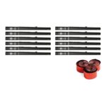 Equinox Electric Streamer Cannon 80cm Red Metallic - pack of 12