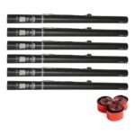 Equinox Electric Streamer Cannon 80cm Red Metallic - pack of 6