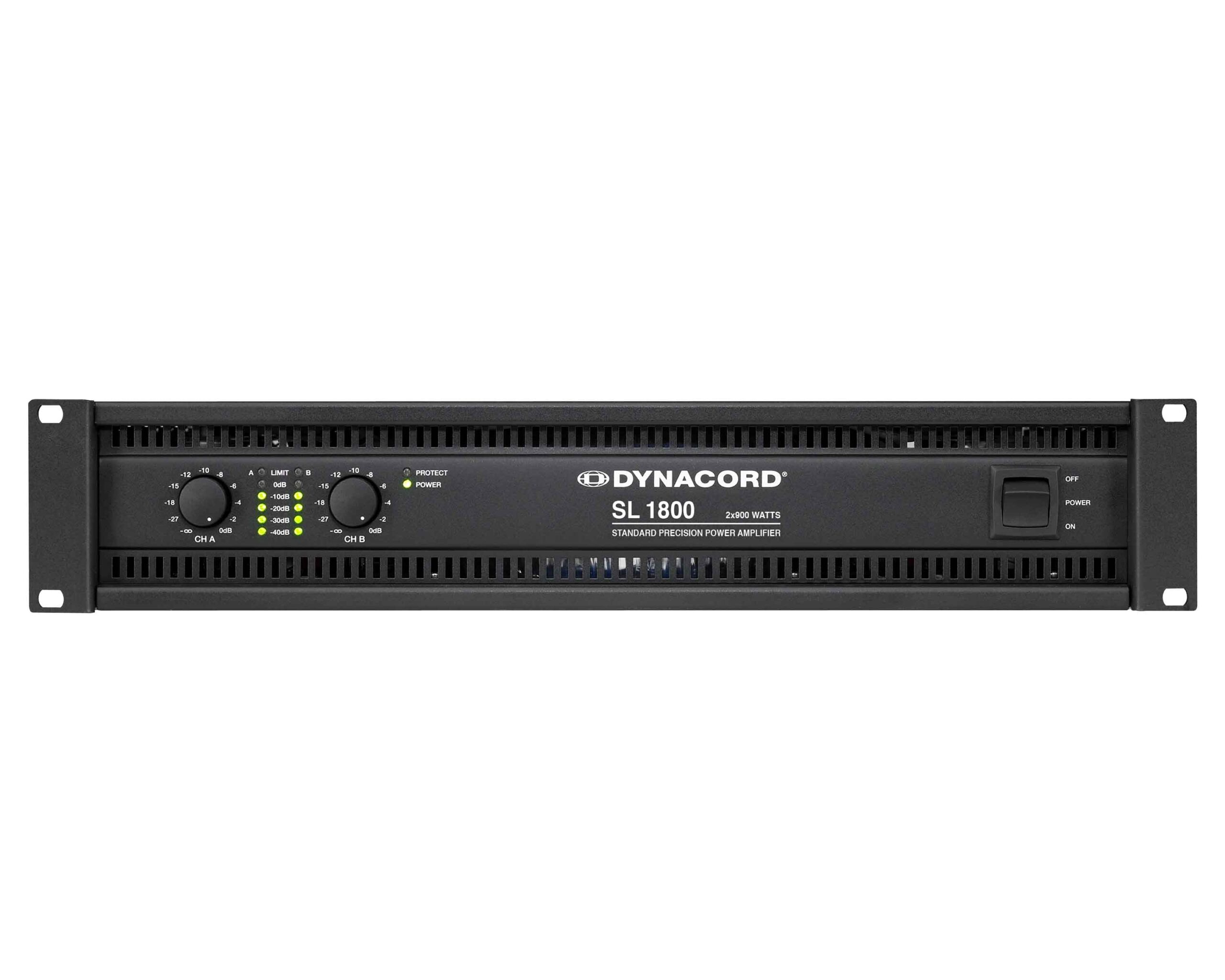 Dynacord SL1800 Class-H Power Amp 2x900W @ 4Ω 2x1250W @ 2Ω 2U Dynacord SL1800 Class H Power Amplifier 2x900W 2U - Image 1