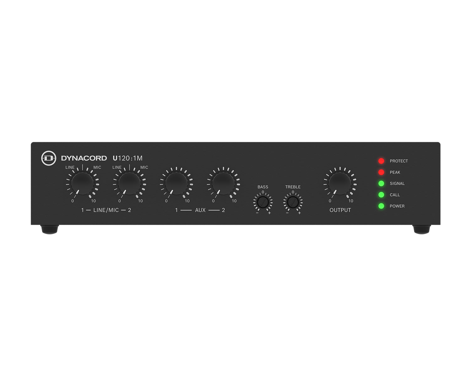 Dynacord U120:1M Mixer Amplifier 1Ch 120W 4Ω/8Ω/100V Half-Rack 1U Dynacord U120:1M Mixer Amplifier 120W 100V Half-Rack - Image 1