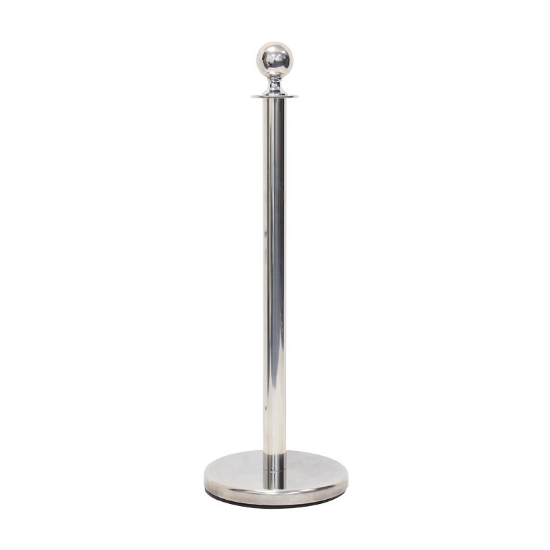 Elumen8 Chrome Barrier Pole Elumen8 Chrome Rope Barrier Post with Ball Top, 950mm - Image 1
