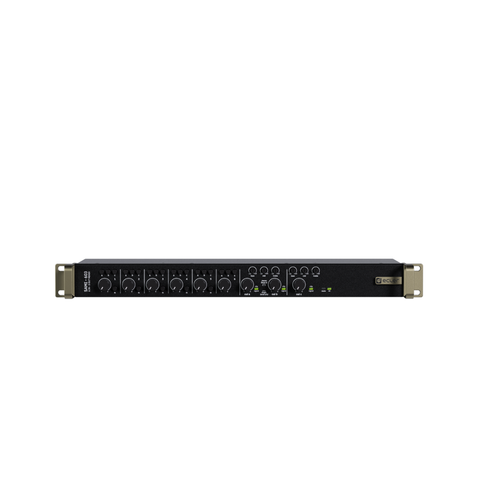 Ecler SAMI603 6 Channel (mic/line) 3 Output Rack Mixer Ecler SAMI603 6-Channel Mic/Line Rack Mixer 3 Outputs - Image 1