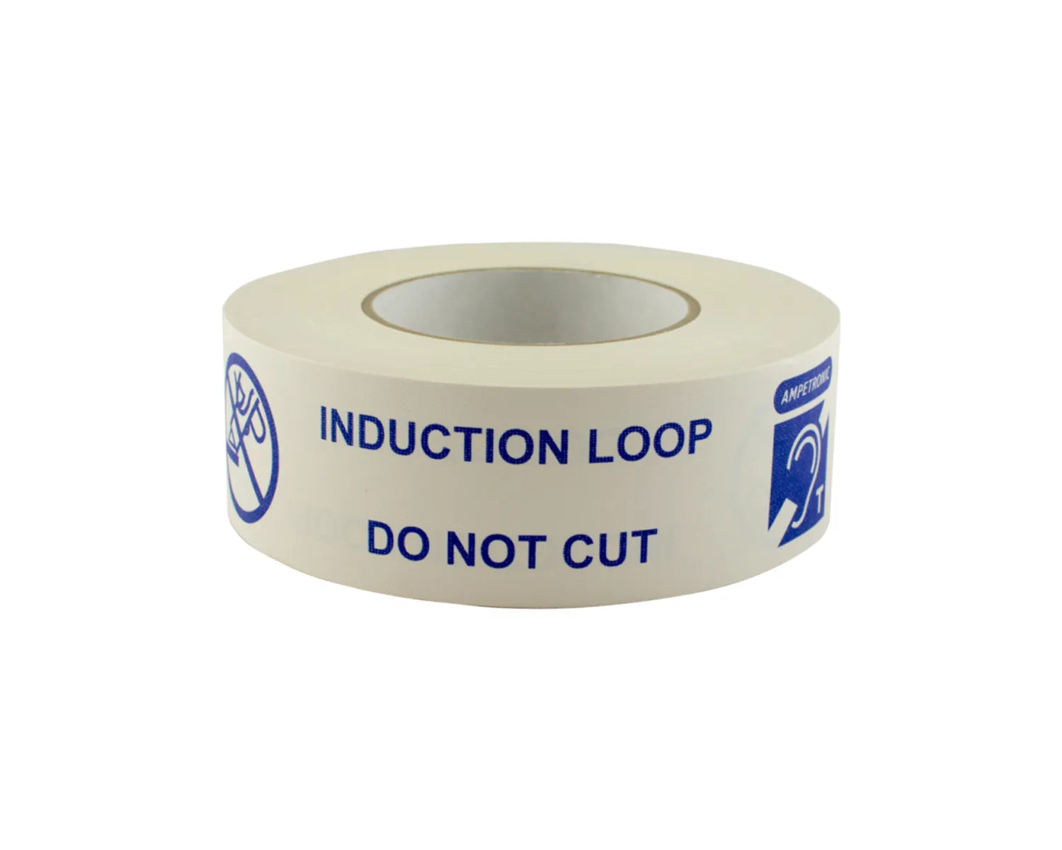 Ampetronic PWT Sturdy Cloth Based Adhesive Installation Warning Tape (50m) Ampetronic PWT Hearing Loop Installation Warning Tape 50m - Image 1