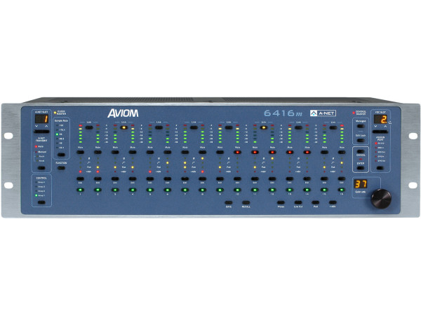 Aviom 6416m 16-Channel Remote Controllable Microphone Input Module Aviom 6416m 16-Channel Remote Controllable Microphone Input Module