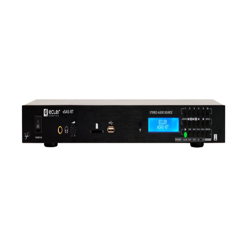 Ecler eSAS-BT - FM / USB / Bluetooth ESSENTIALS Stereo Audio Player Ecler eSAS-BT FM/USB/Bluetooth Stereo Audio Player - Image 1