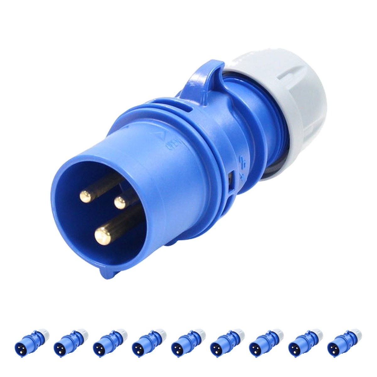 PCE 16A 230V Commando 2P+E Plug (013-6) (Pack of 10) PCE 16A 230V Commando 2P+E Plug (013-6) (Pack of 10)