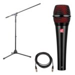 sE Electronics V7 Black Bundle with K&M Microphone Boom Stand and 5m XLR Cable