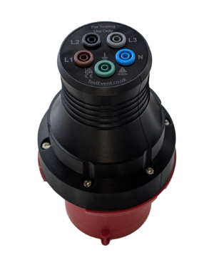 Test Event 125A 400V 3 Phase 5-Pin 3P+N+E Red CEEform Testing Plug
