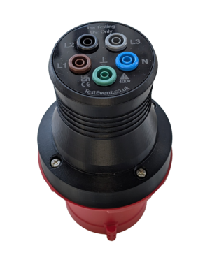 Test Event 63A 400V 3 Phase 5-Pin 3P+N+E Red CEEform Testing Plug