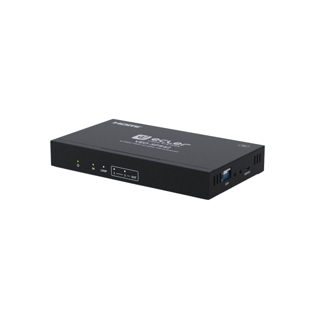 Ecler VEO-SPS42 - 4K zero latency 2-way CAT6 extender/splitter kit (max 60m) Ecler VEO-SPS42 4K 2-Way HDMI over CAT6 Splitter Extender Kit - Image 1